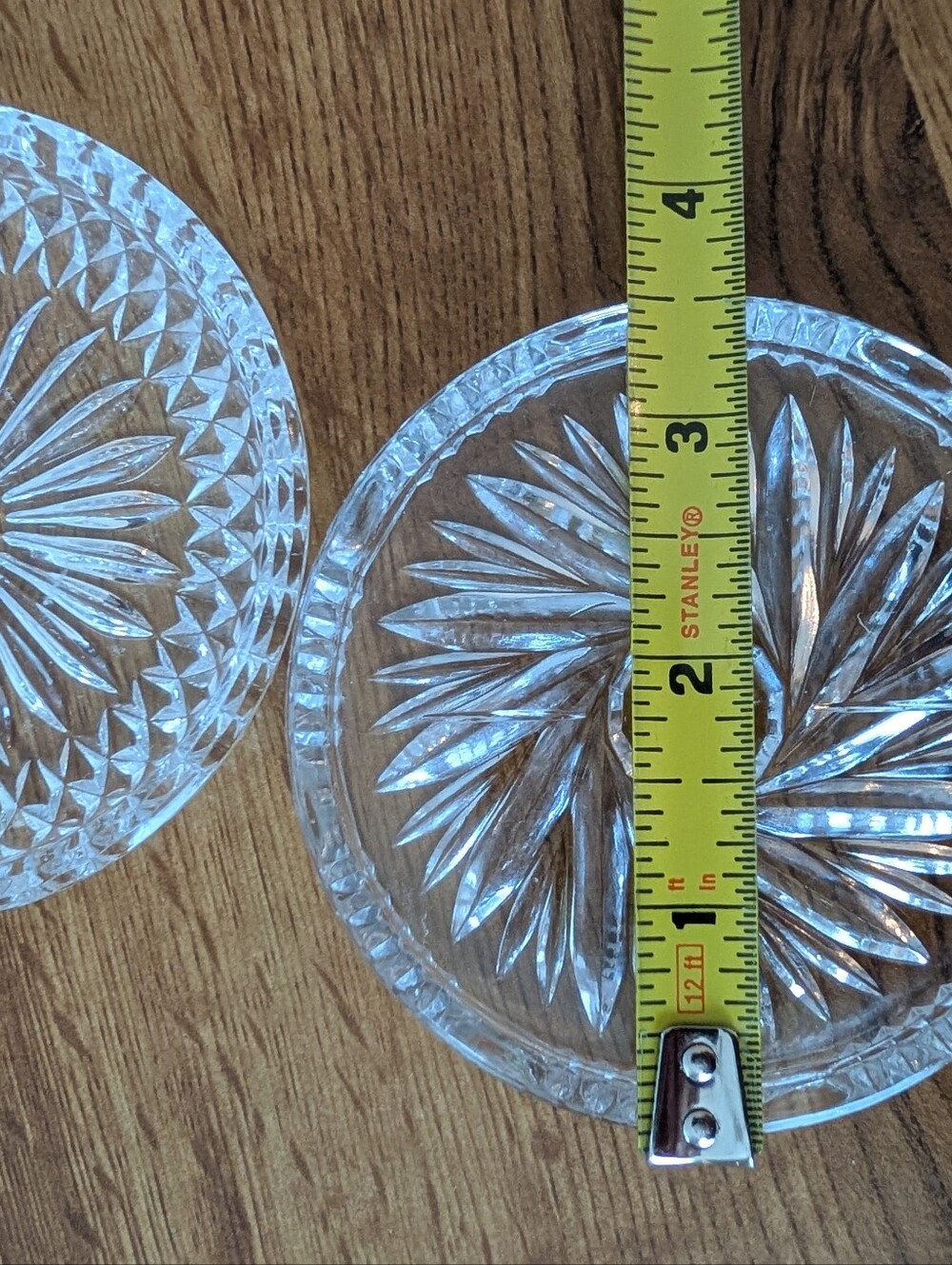 Cut Glass Coasters 8 TOTAL / 5 of One Design, 3 Another Design - Picture 12 of 12